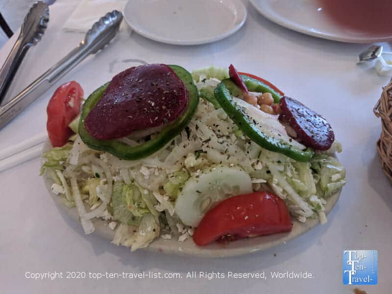 Greek salad at Mr. Souvlaki in Tarpon Springs