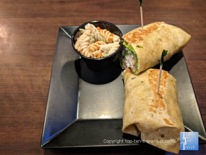 Greek salad wrap Rendezvous St. Augustine