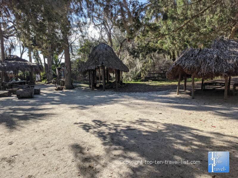 Timucuan Native American village at the Fountain of Youth Park in St. Augustine, Florida