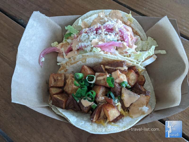 Veggie tacos at Osprey in St. Augustine