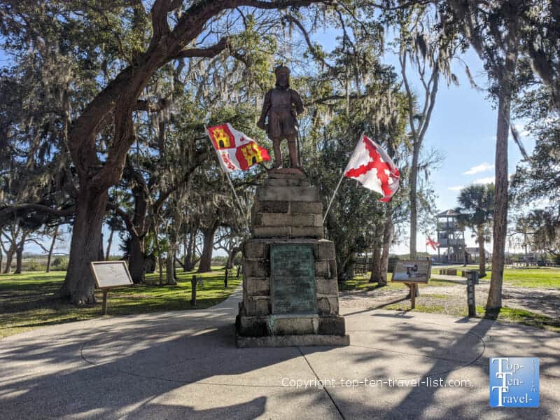 Ponce de Leon statue at the Fountain of Youth Park in St. Augustine, Florida