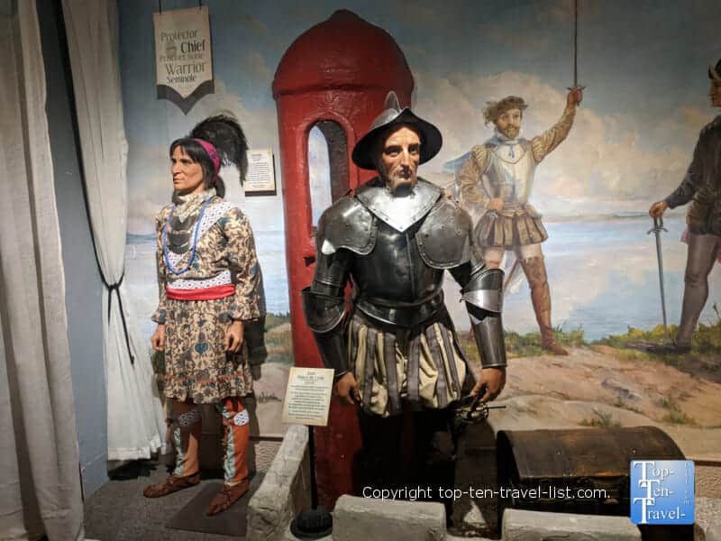 Ponce de Leon wax figure in St. Augustine, Florida