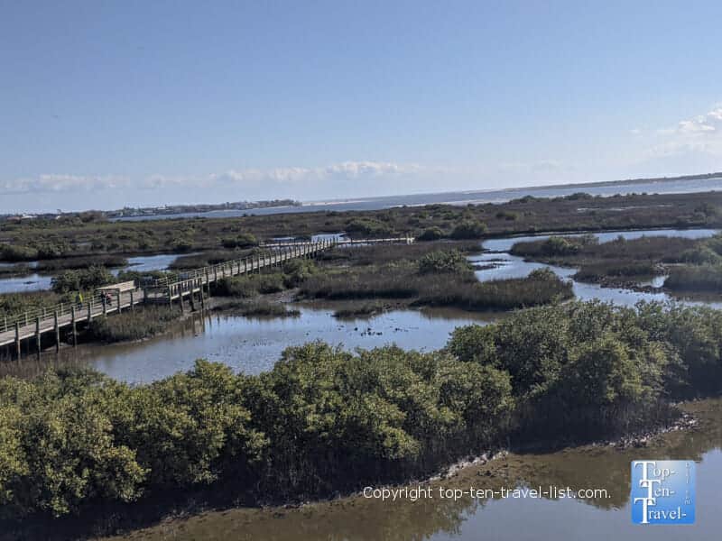 The boardwalk at the Fountain of Youth Park in St. Augustine, Florida