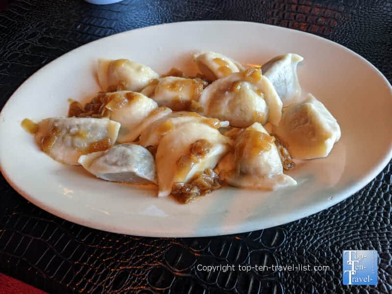 Vegetarian pierogi mix at the Pierogi Grill in Clearwater, Florida