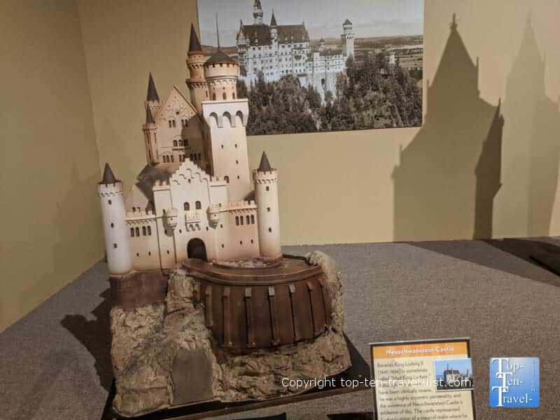 Neuschwanstein Castle sculpture at the World of Chocolate in Orlando, Florida