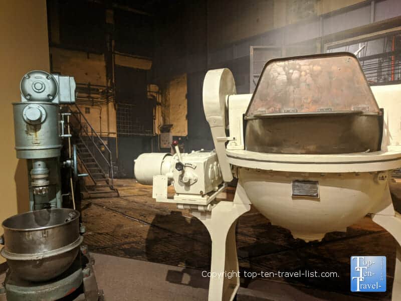 Chocolate making equipment at the World of Chocolate in Orlando, Florida