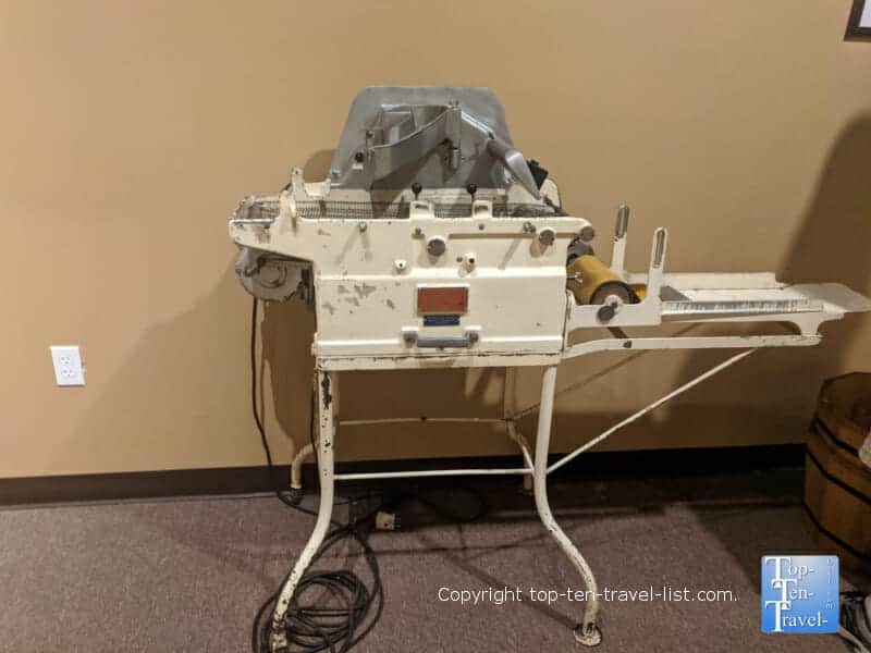 Chocolate making equipment at the World of Chocolate in Orlando, Florida