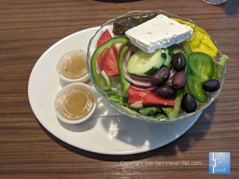Greek salad at Skidder's in St. Pete Beach, Florida 