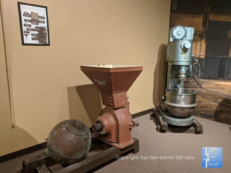 Chocolate making equipment at the World of Chocolate in Orlando, Florida