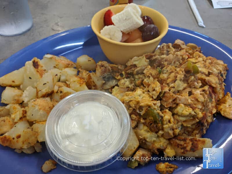 Breakfast at Toula's Trailside Cafe in Tarpon Springs, Florida 