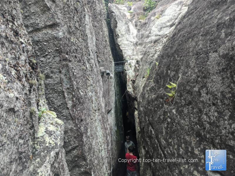 Fat Man's Squeeze at Rock City atop Lookout Mountain in Northwest Georgia
