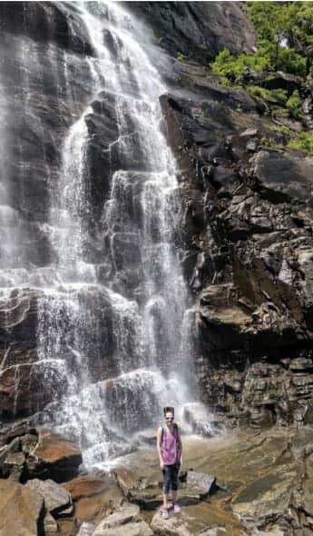 HIckory Nut falls at Chimney Rock State Park in North Carolina