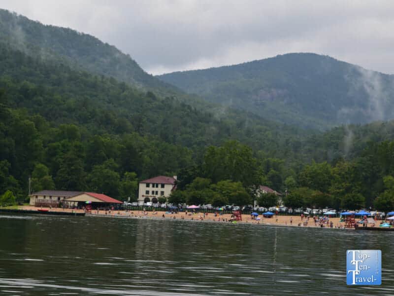Lake Lure beach in North Carolina 