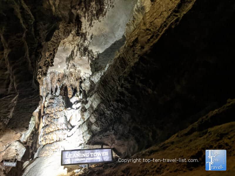 Leaning Tower Ruby Falls cave tour in Chattanooga