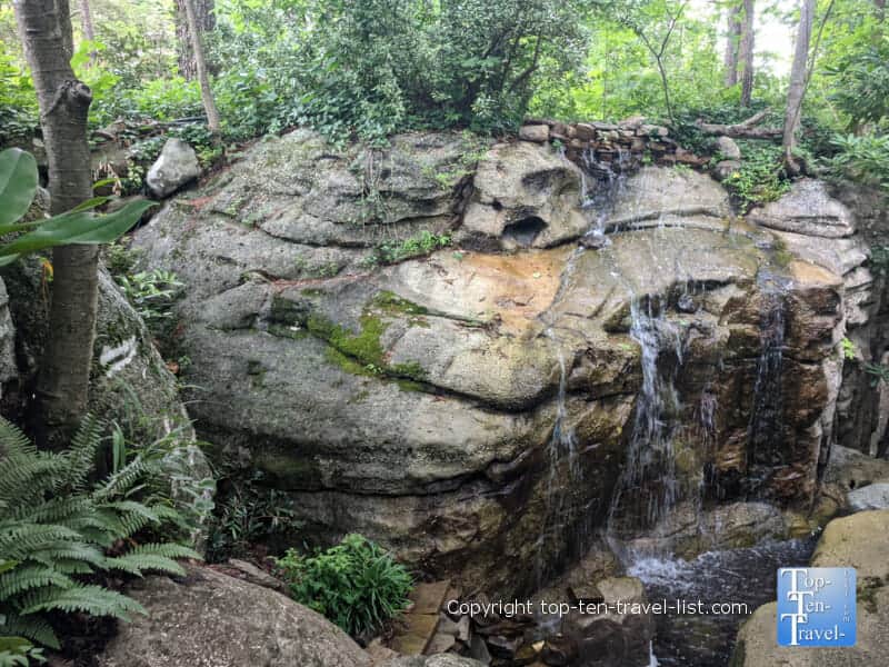 Peaceful scenery along the Enchanted Trail at Rock City atop Lookout Mountain in northwest Georgia
