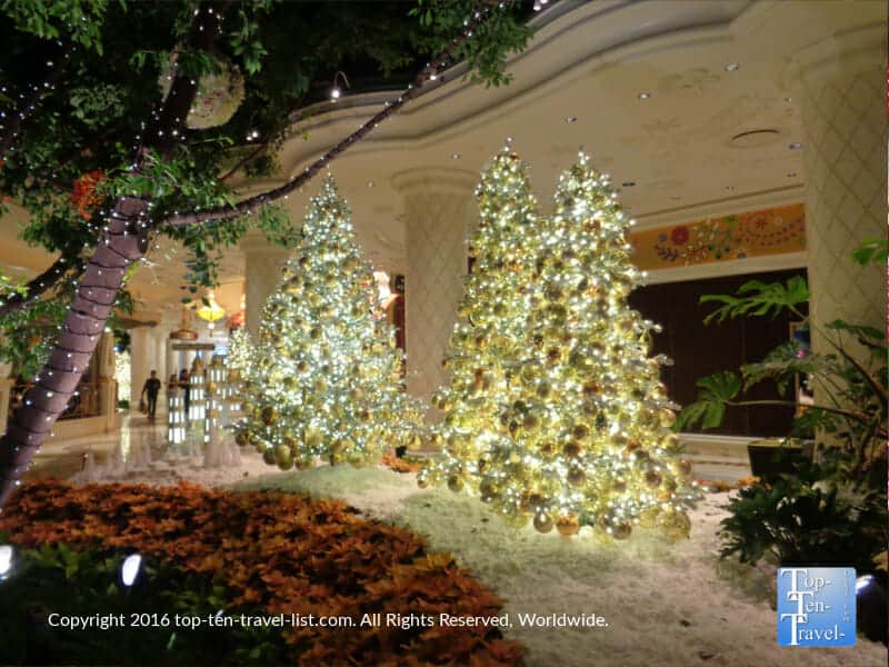 Beautiful Christmas display at the Wynn Gardens in Las Vegas 