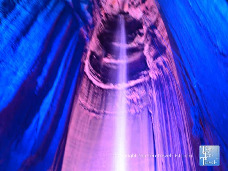 Ruby Falls LED light show in Chattanooga, TN