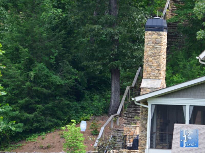 The stairs where Baby danced in Dirty Dancing on Lake Lure 