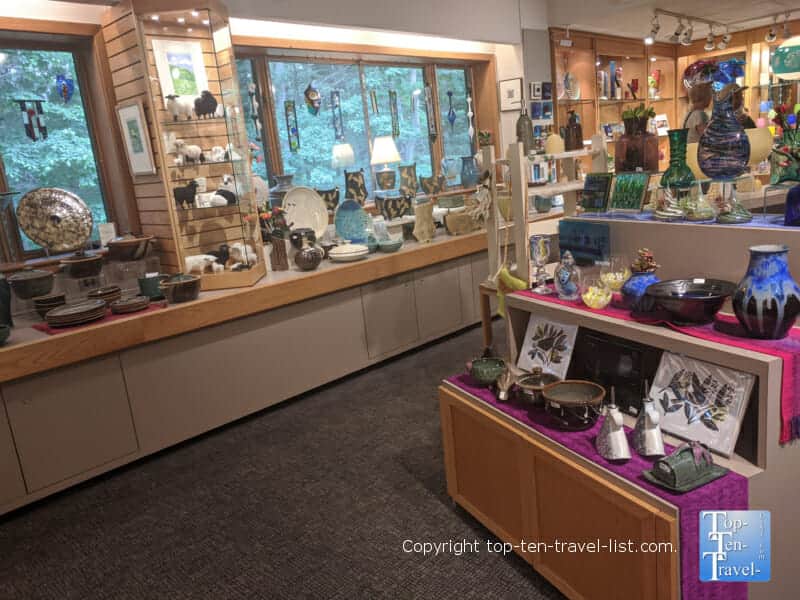 Beautiful art pieces at the Folk Art Center along the Blue Ridge Parkway in Western North Carolina