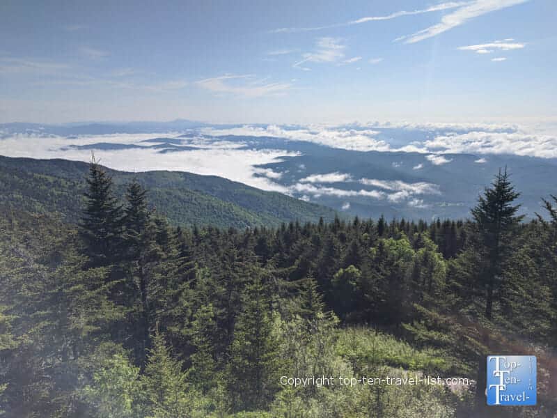Beautiful views at the Mt. Mitchell State Park overlook in Western North Carolina 
