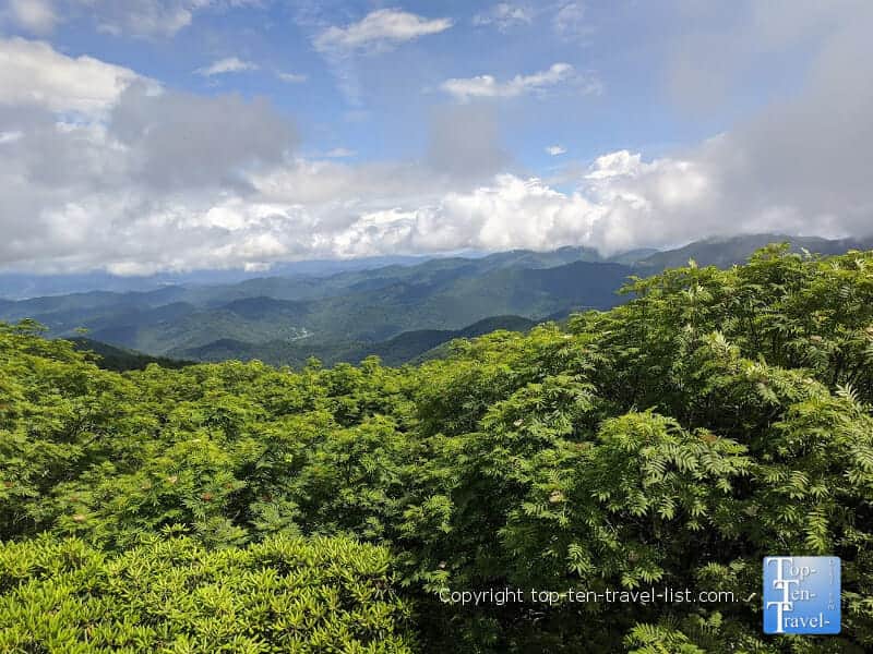 Craggy Gardens overlook along the Blue Ridge Parkway in Western North Carolina