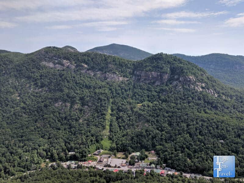 Devil's Head overlook at Chimney Rock State Park in Western North Carolina 