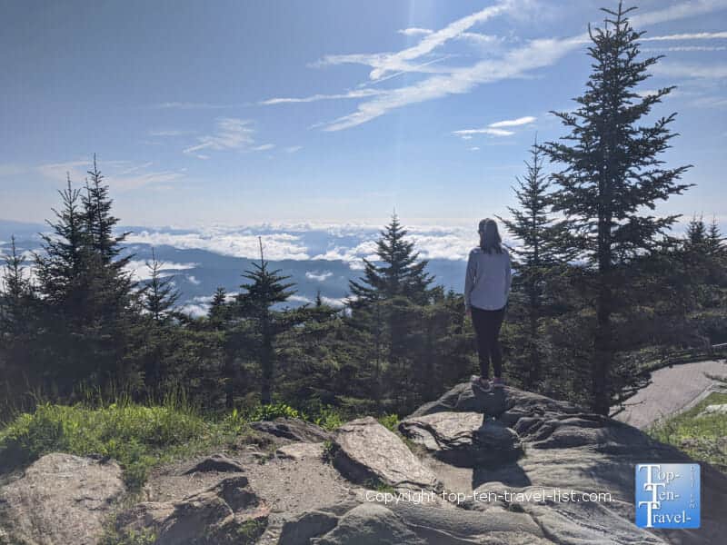 Enjoying the scenery at Mt. Mitchell State Park in Western North Carolina 