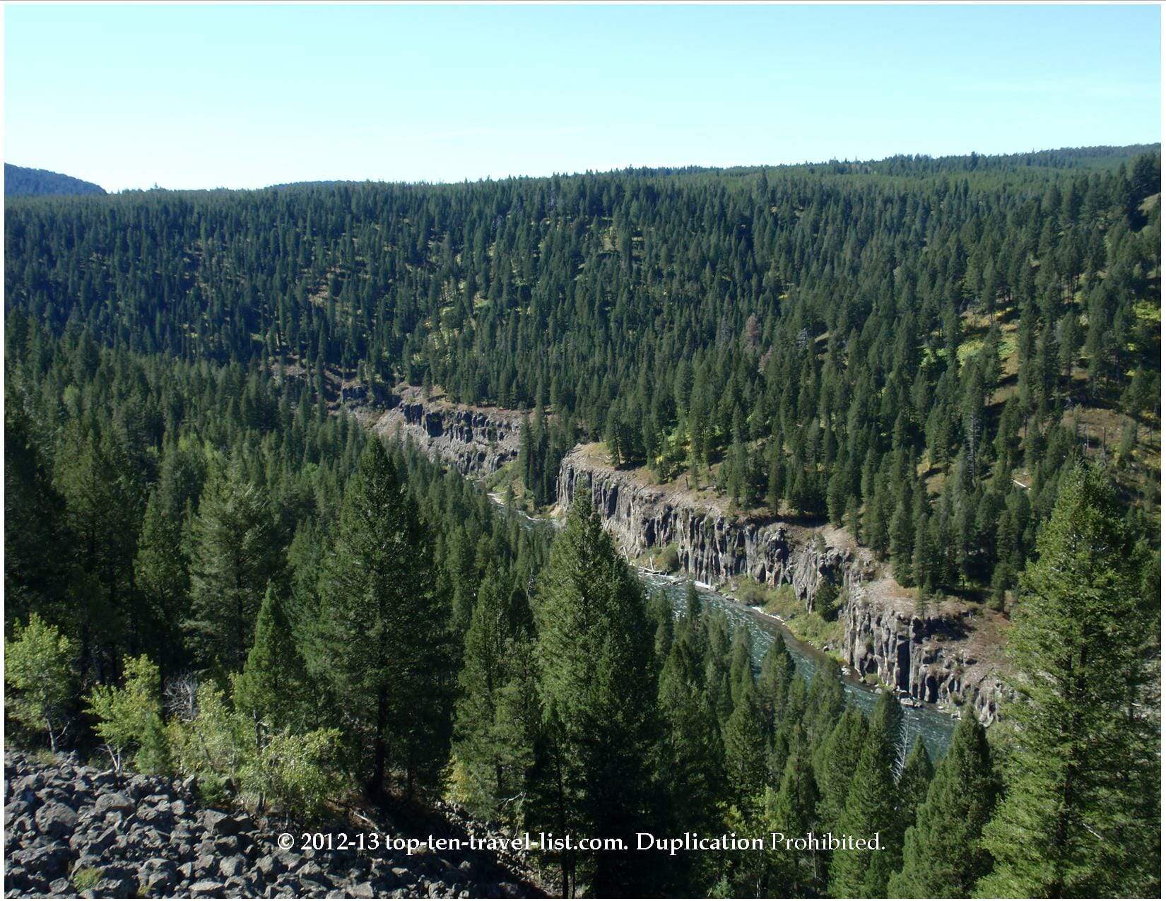 View of the Snake River from the Mesa Falls Scenic Byway in Idaho