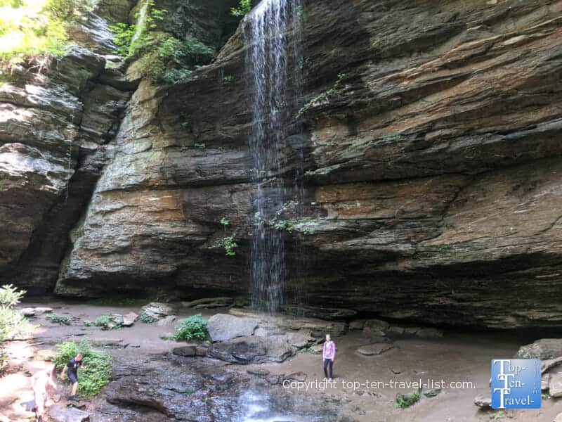 Moore Cove Falls in Transylvania County, North Carolina 