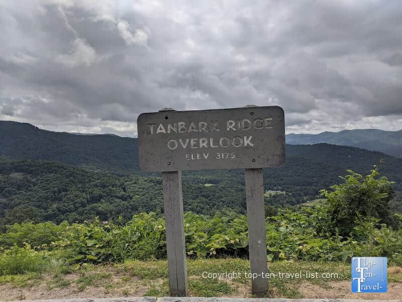 Tanbark Ridge Overlook along the Blue Ridge Parkway in Western North Carolina