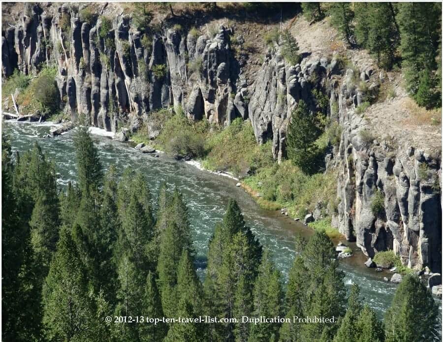 Views of the Snake River from the Mesa Falls Byway