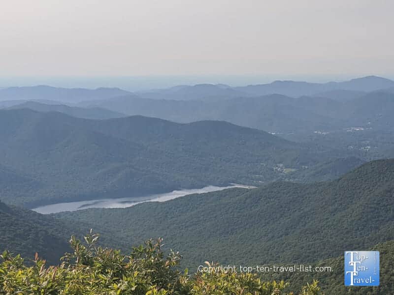 Gorgeous mountain views from the summit of Craggy Pinnacle along the Blue Ridge Parkway 