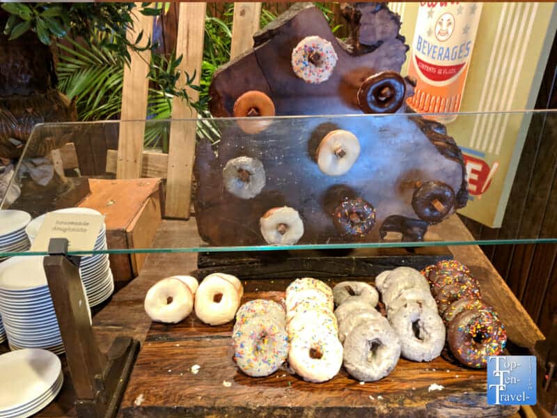 Donuts at the Blue Ridge Buffet at the Omni Park Grove Inn in Asheville, North Carolina