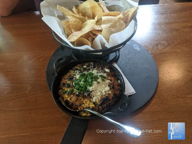 Elote appetizer dip at Pack's Tavern in Asheville, North Carolina