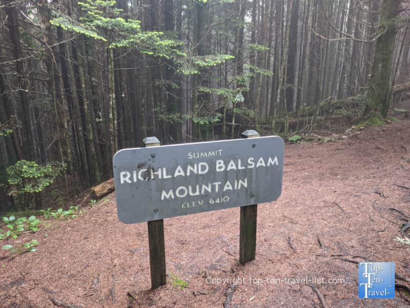 Richard Balsam summit hike on the Blue Ridge Parkway in Western North Carolina 