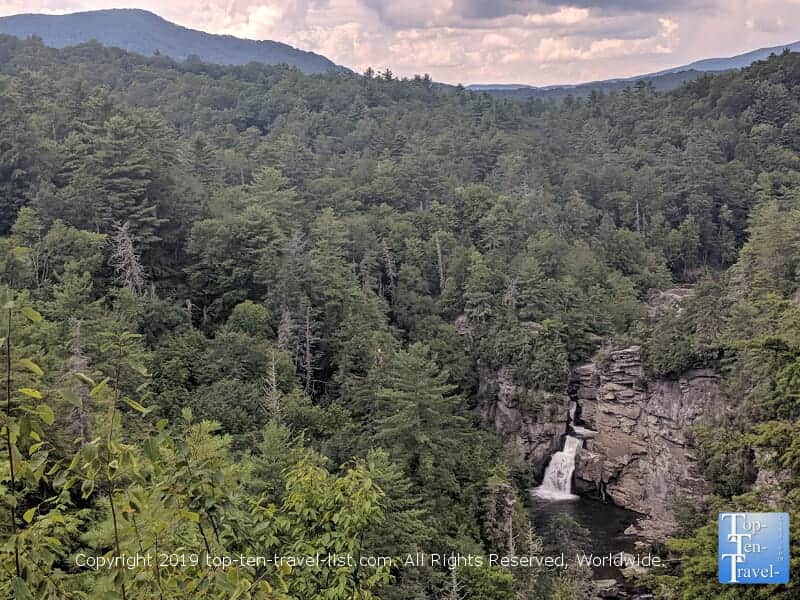 Linville Falls in the Pisgah National Forest of Western North Carolina