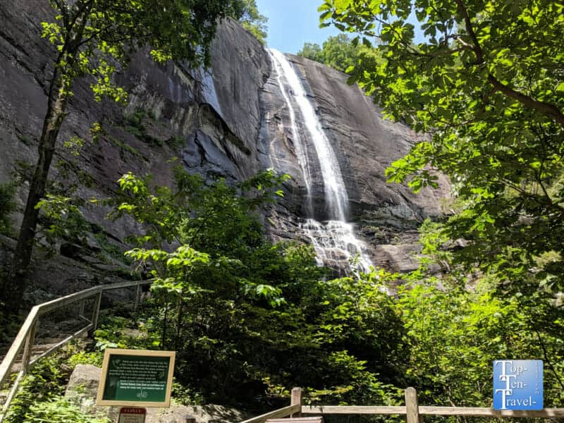 Hickory Nut Falls at Chimney Rock State Park in Western North Carolina 