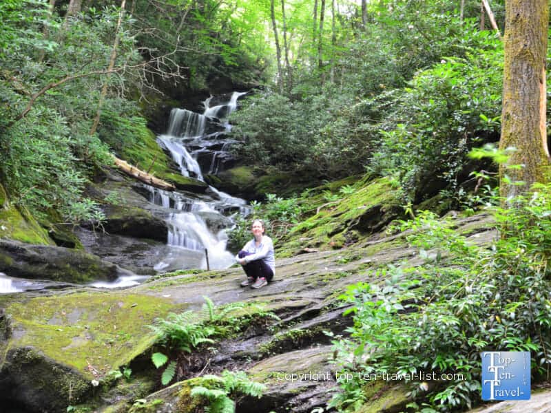 Secluded Roaring Fork Falls in Western North Carolina 