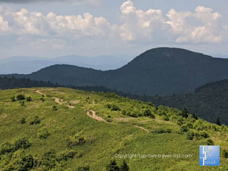 Beautiful hike along Black Balsam Knob in Asheville, North Carolina