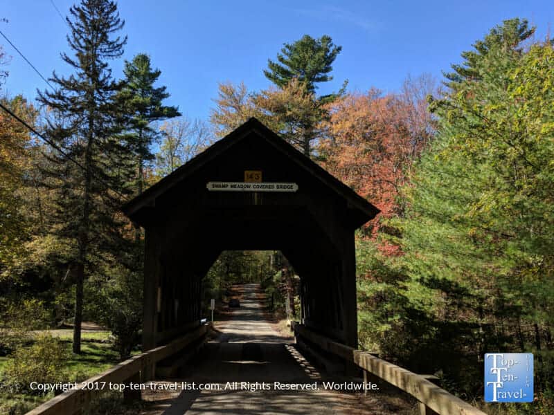 Swamp Meadow Covered Bridge in Foster, Rhode Island 