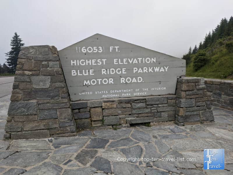 Richard Balsam - the highest point on the Blue Ridge Parkway