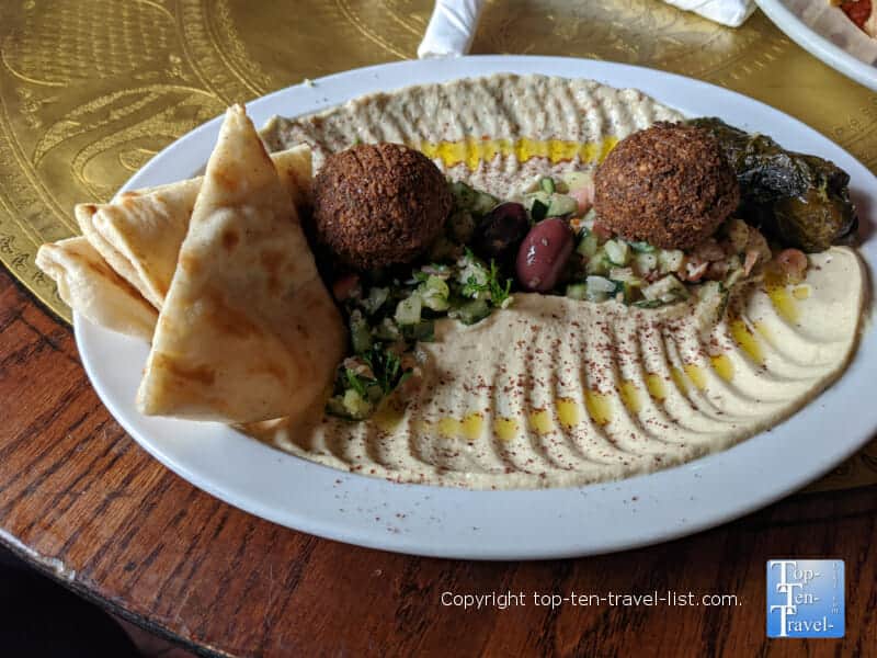 Vegetarian Platter at Jerusalem Garden Cafe in Asheville, North Carolina