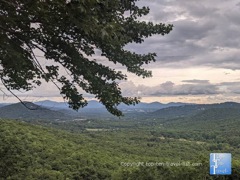 The Chestnut Cove overlook along the Blue Ridge Parkway in Western North Carolina 