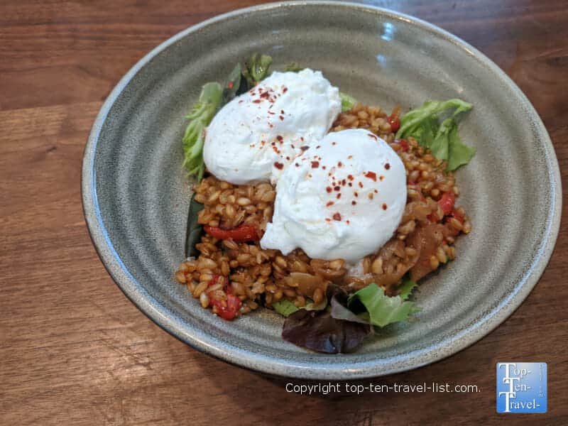 Farro breakfast bowl at Bargello at the Kimpton in downtown Asheville