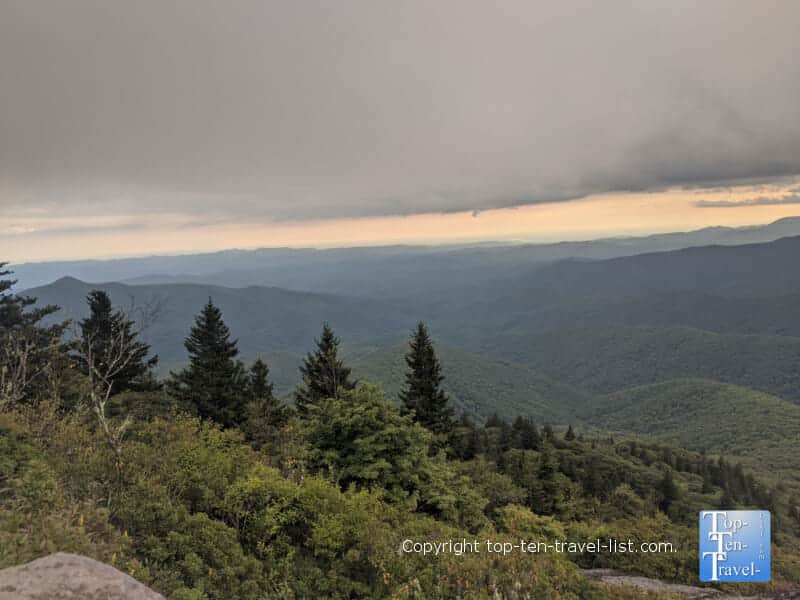 Sunset at Devil's Courthouse on the Blue Ridge Parkway