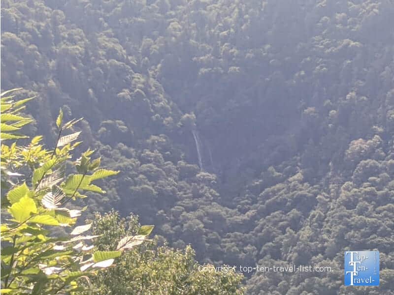 Glassmine Falls along the Blue Ridge Parkway in Western North Carolina 
