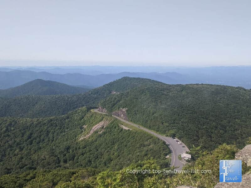 Gorgeous overlook via Craggy Gardens on the Blue Ridge Parkway in North Carolina