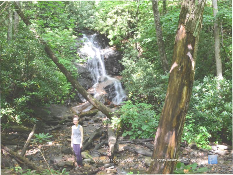 Photo opp at Log Hollow Falls in Western North Carolina 