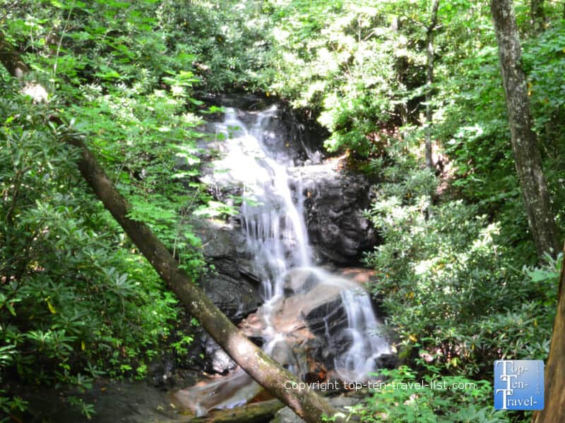 Log Hollow Falls in Western North Carolina 