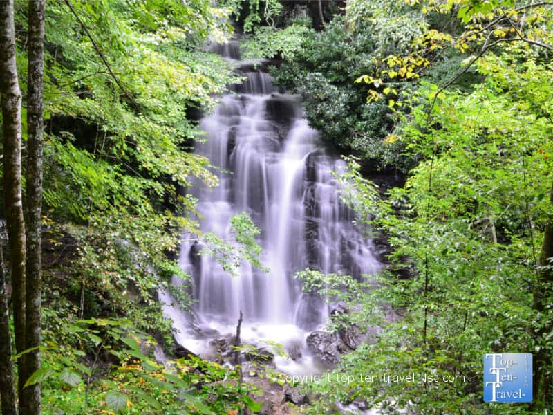 Soco Falls on the Cherokee Indian Reservation in North Carolina 